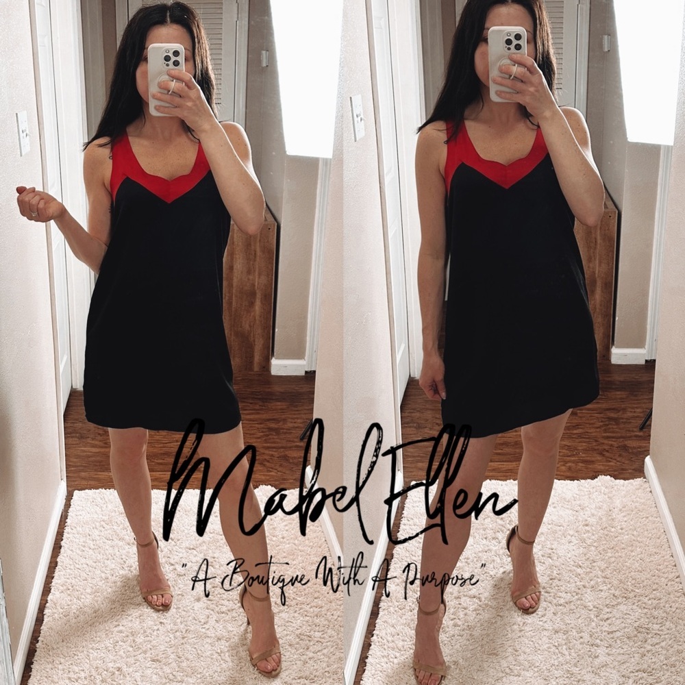 J. Hoffmans Glam Romantic Black and Red dress size Small - Picture 1 of 6